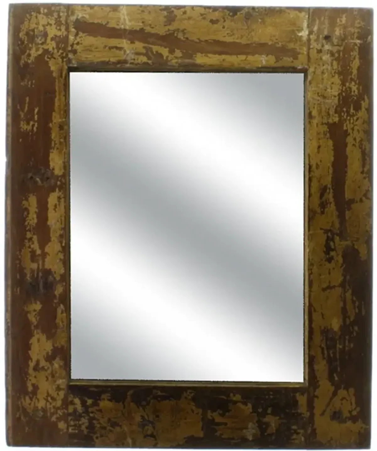 Reclaimed Wood Square Wall Mirror - Silver