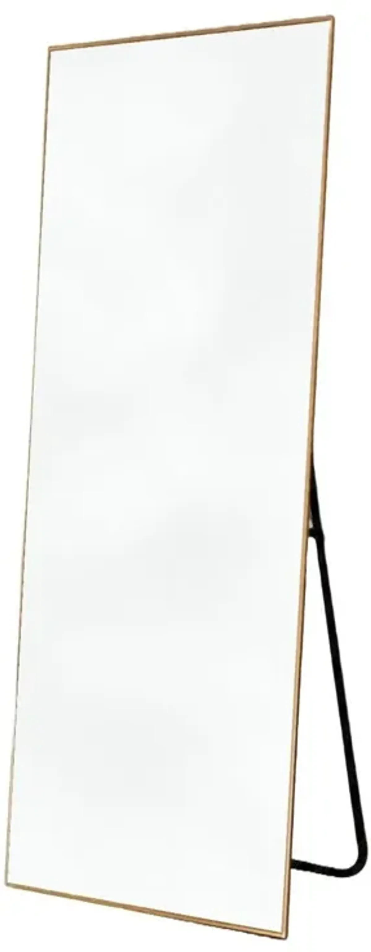 Metal Framed Floor Mirror - Gold