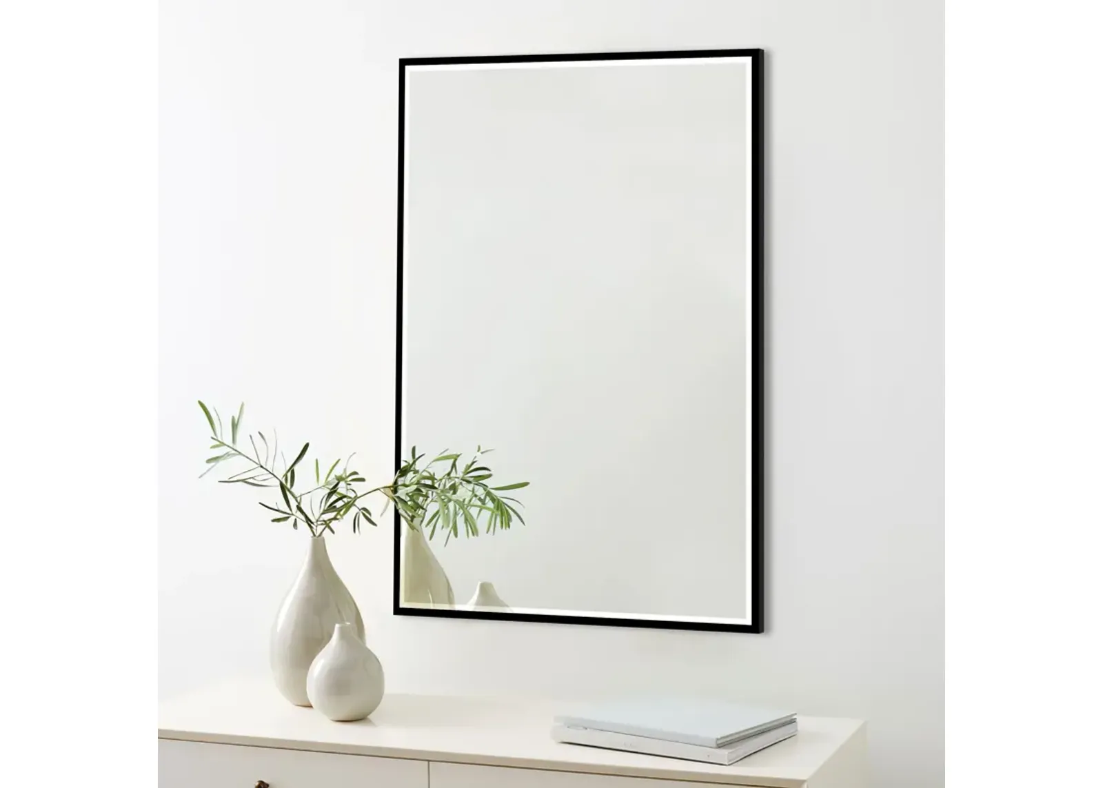 Jumbo Beveled Wall Mirror - Silver