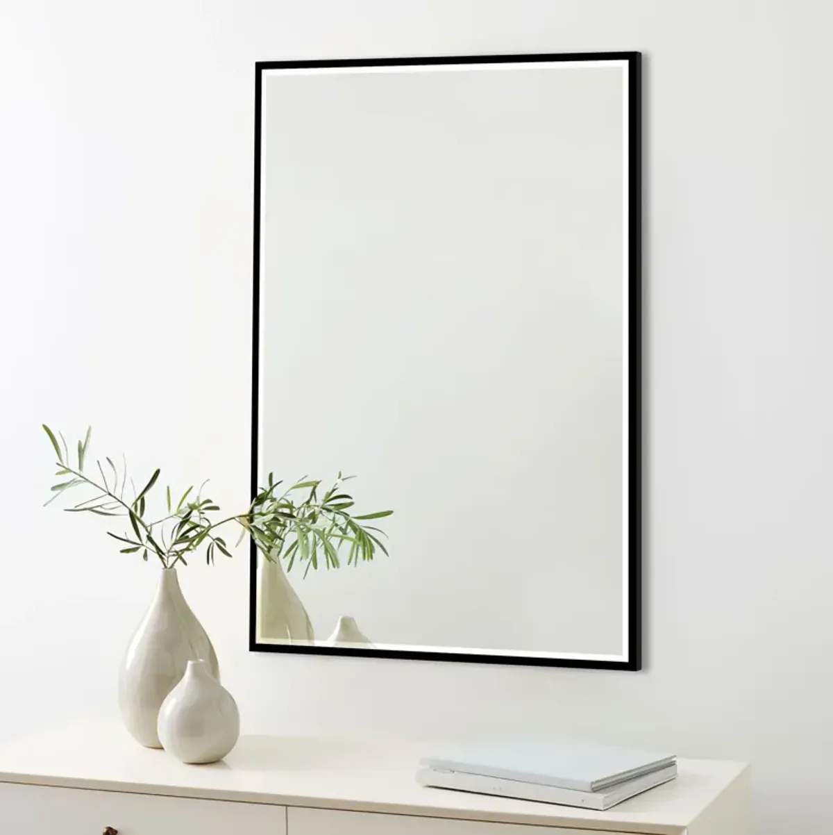 Jumbo Beveled Wall Mirror - Silver