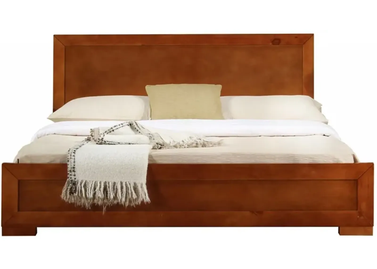 Wood Full Platform Bed - Cherry