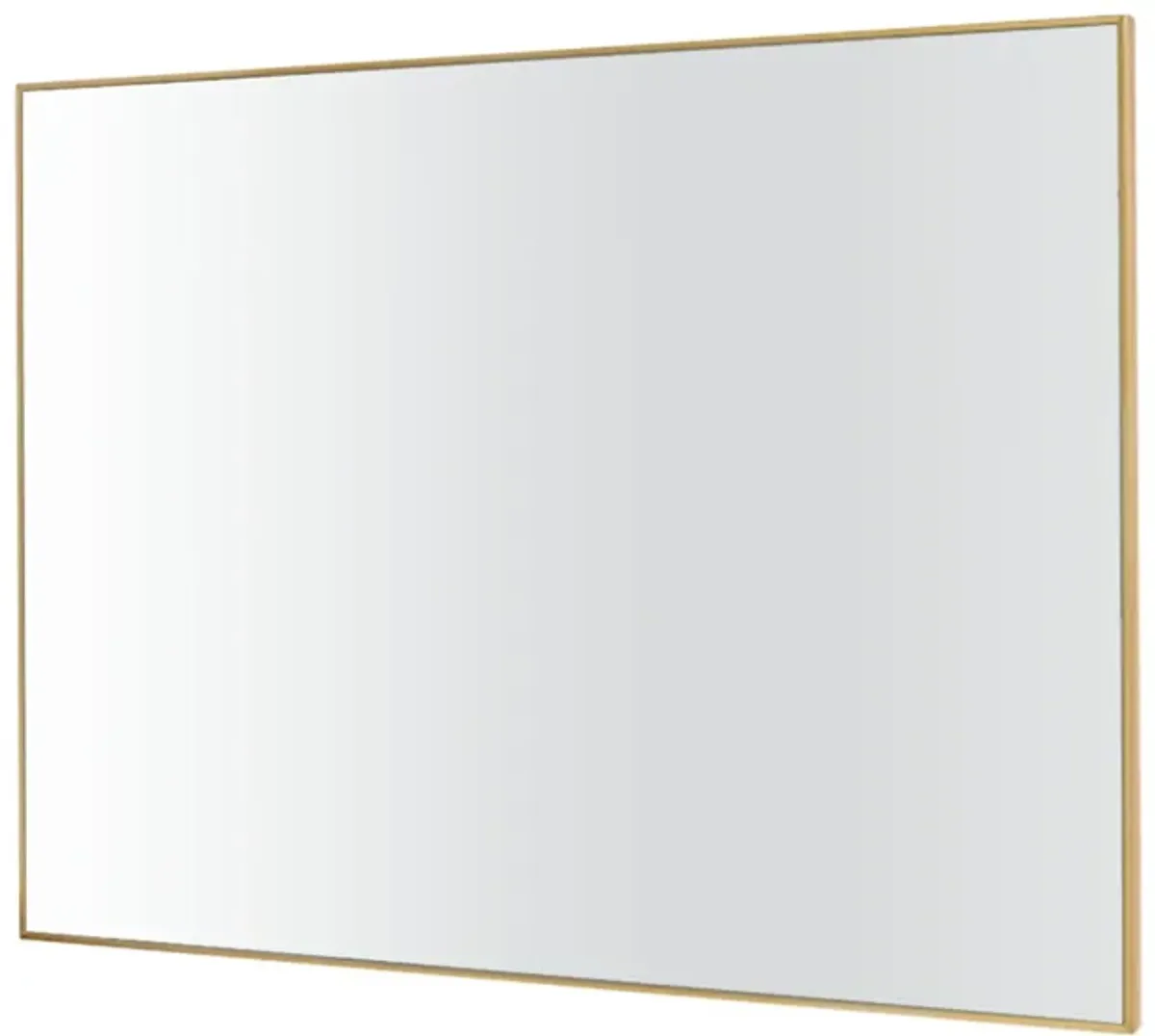 Narrow Rectangular Wall Mirror - Gold