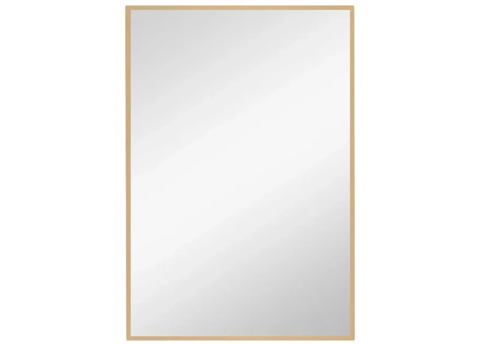 Narrow Rectangular Wall Mirror - Gold