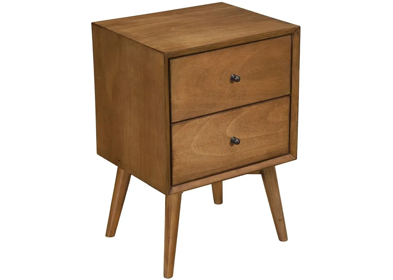 Century Modern Wood 2 Drawer Nightstand - Brown