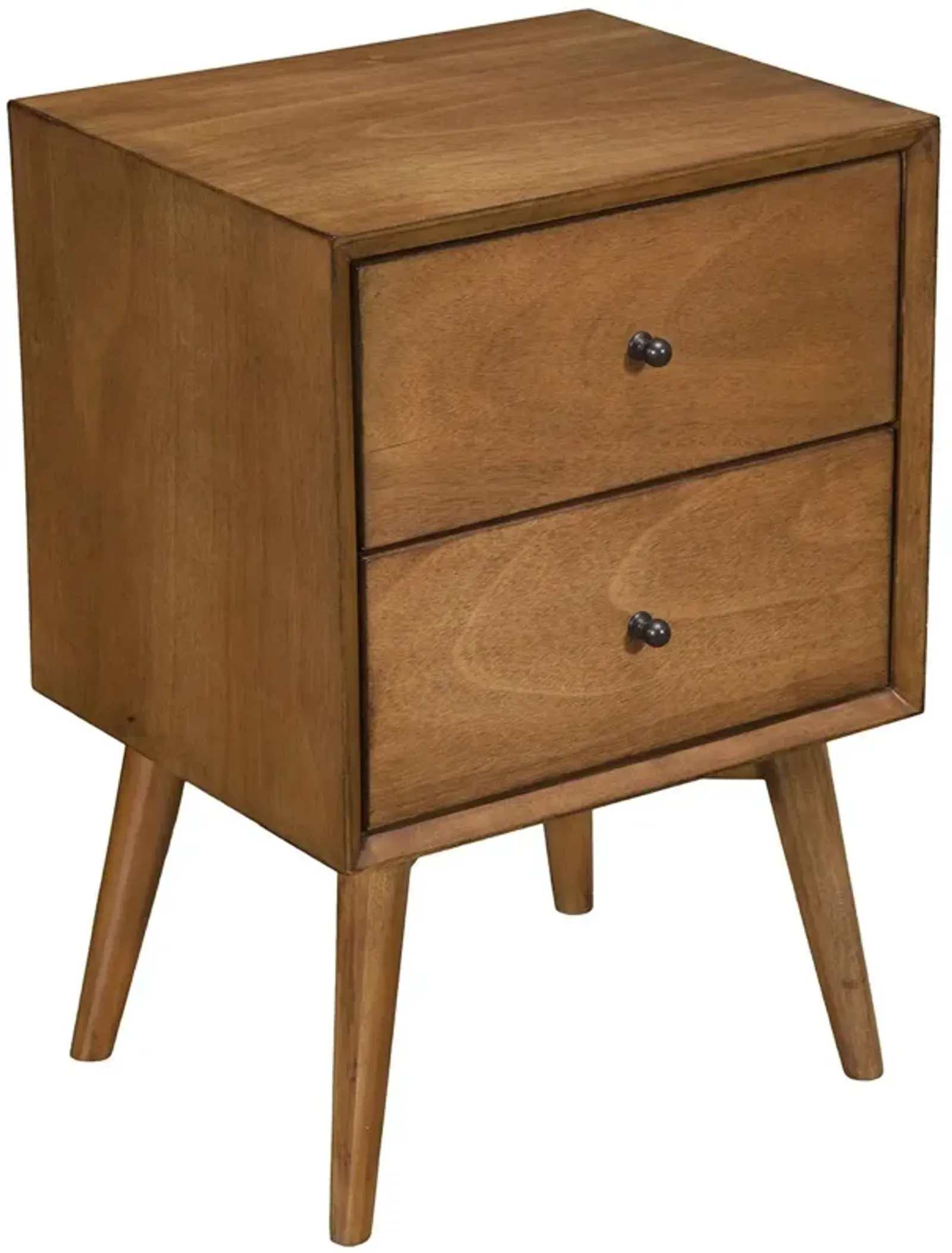 Century Modern Wood 2 Drawer Nightstand - Brown