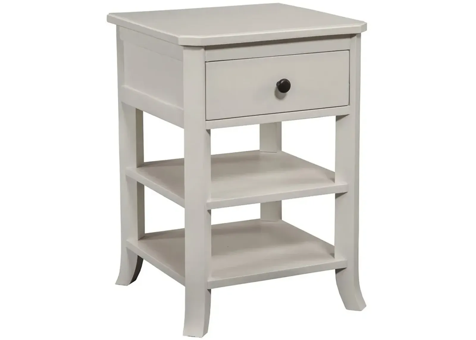 One Drawer Flair Nightstand - Mahogany White