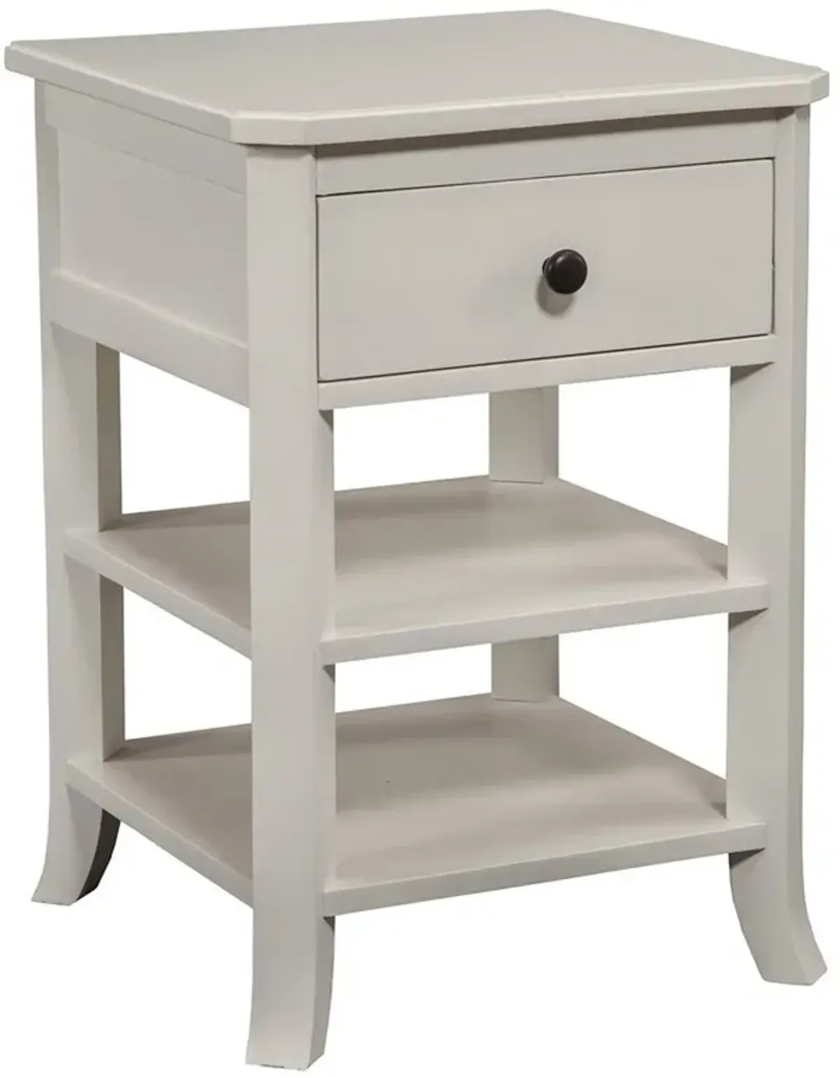 One Drawer Flair Nightstand - Mahogany White