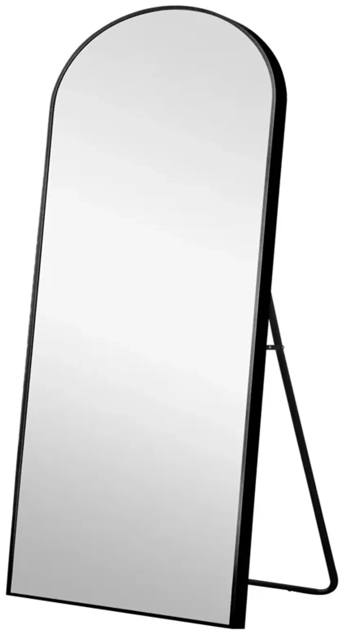 Petite Arched Full-Length Standing Mirror - Black
