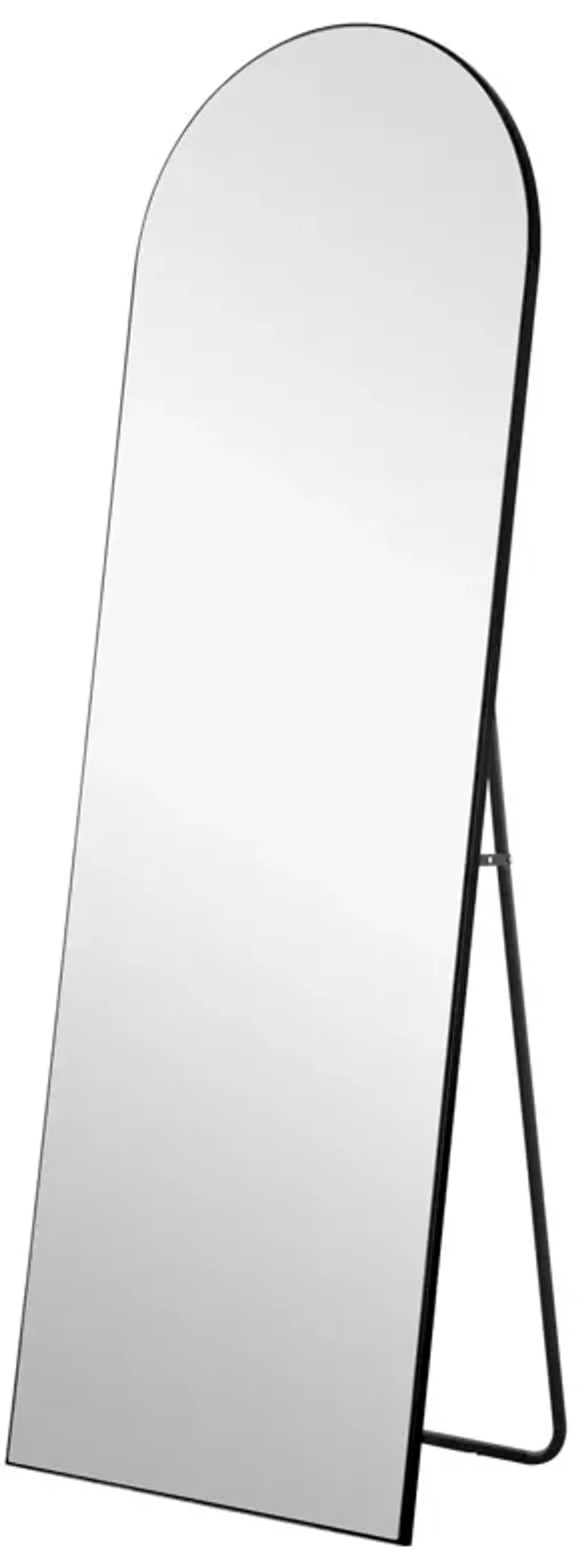 Arched Standing Floor Mirror - Black