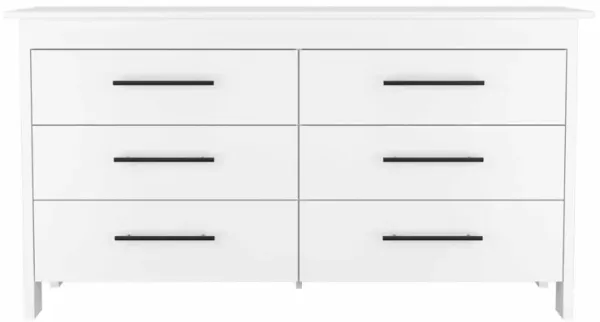 Six Drawer / Double Dresser - White