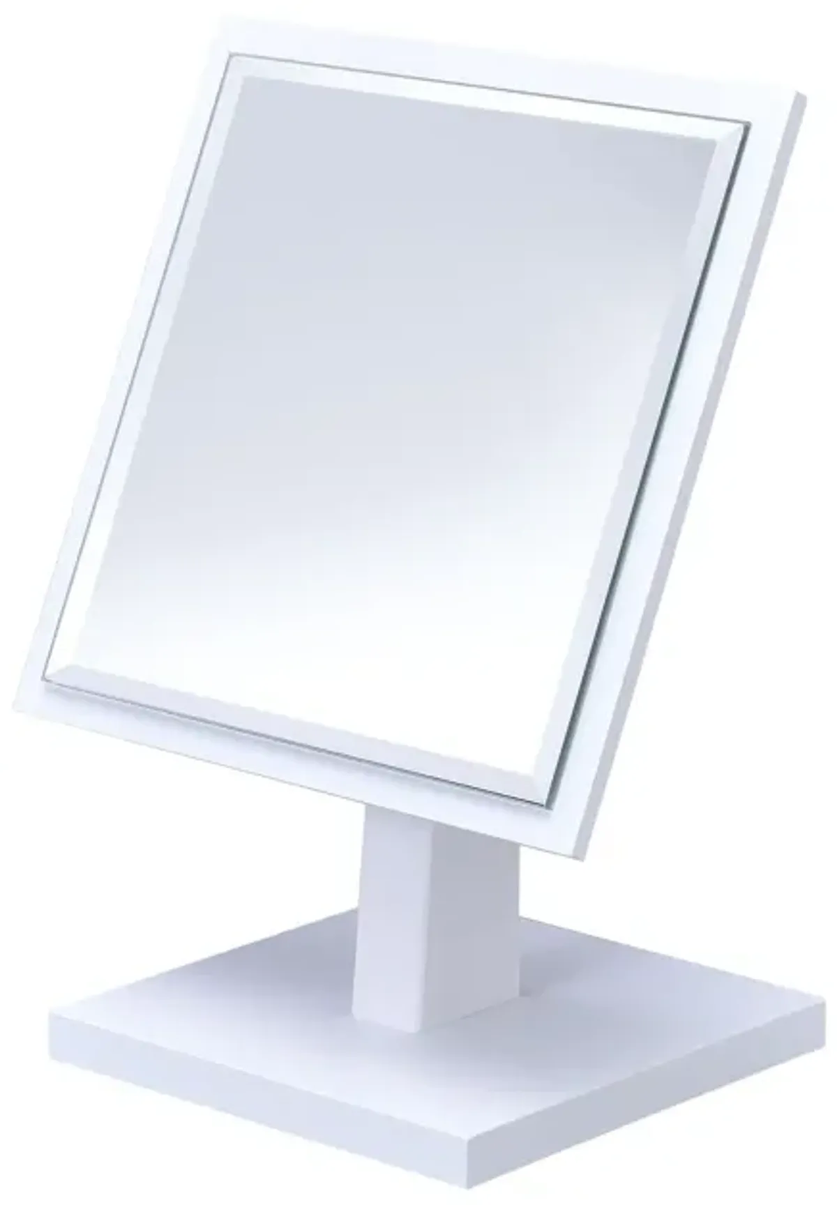 Rectangle Makeup Shaving Tabletop Mirror - White