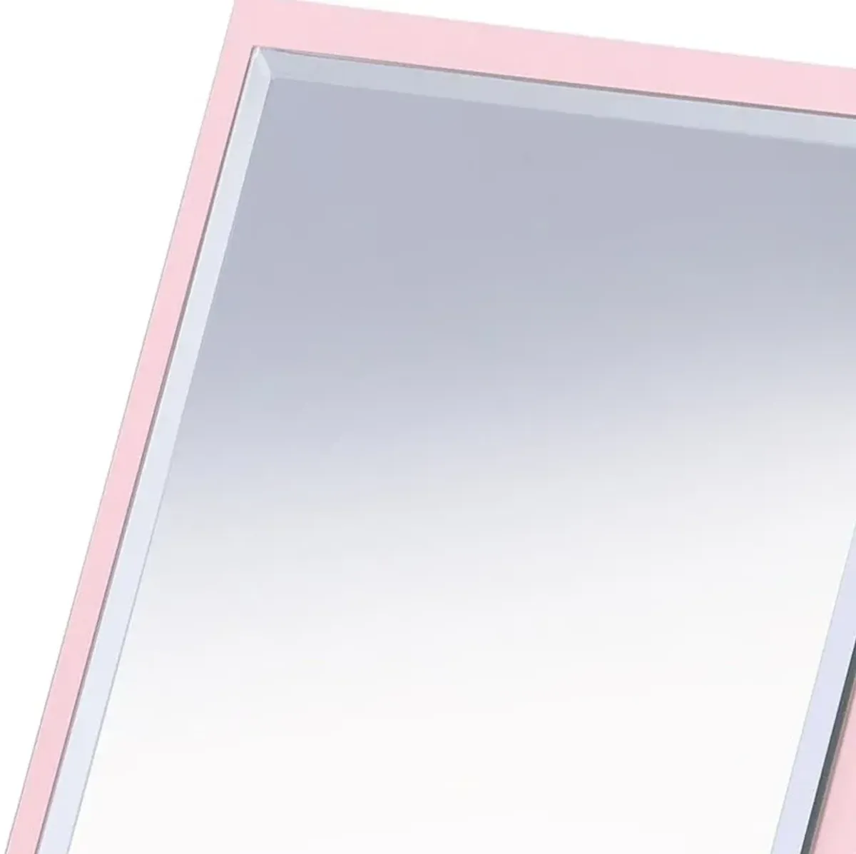 Rectangle Makeup Shaving Tabletop Mirror - Pink