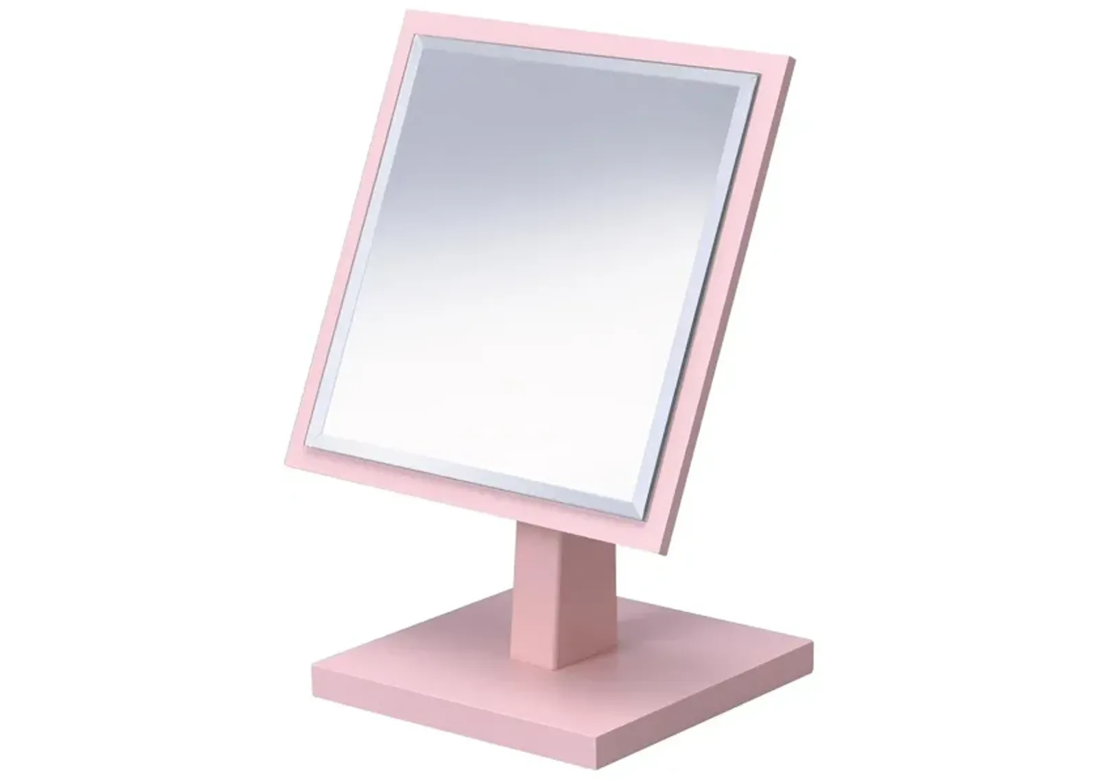 Rectangle Makeup Shaving Tabletop Mirror - Pink