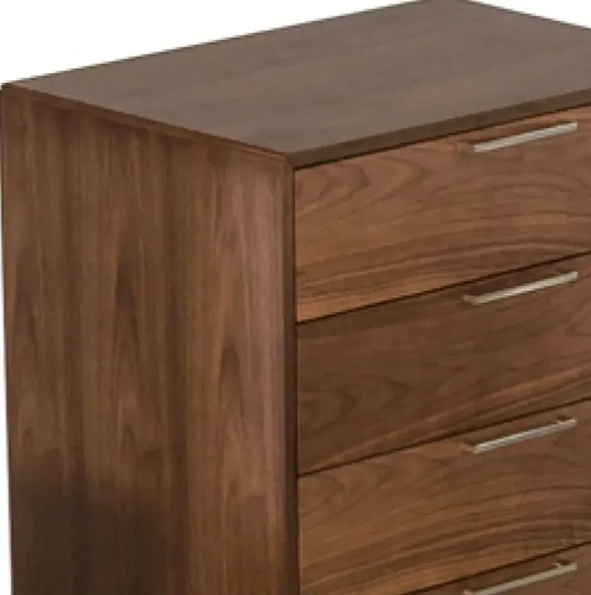 Solid Wood 5 Drawer Chest - Walnut