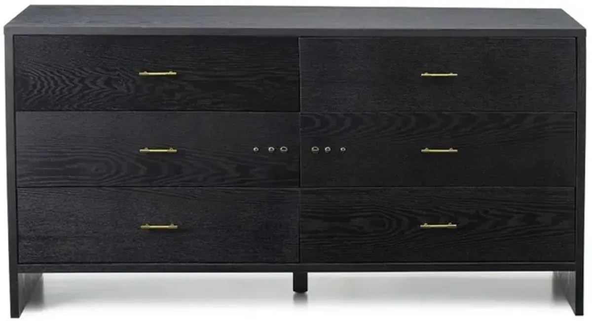 Six Drawer Double Dresser - Gray Ash