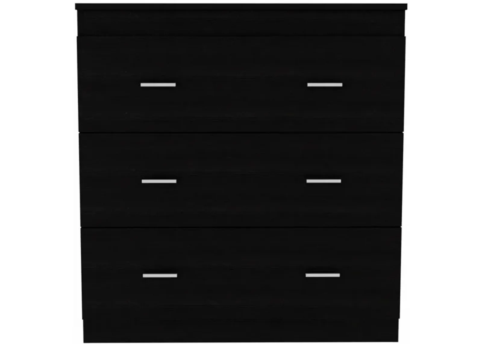 3 Drawer Dresser Wood - Black