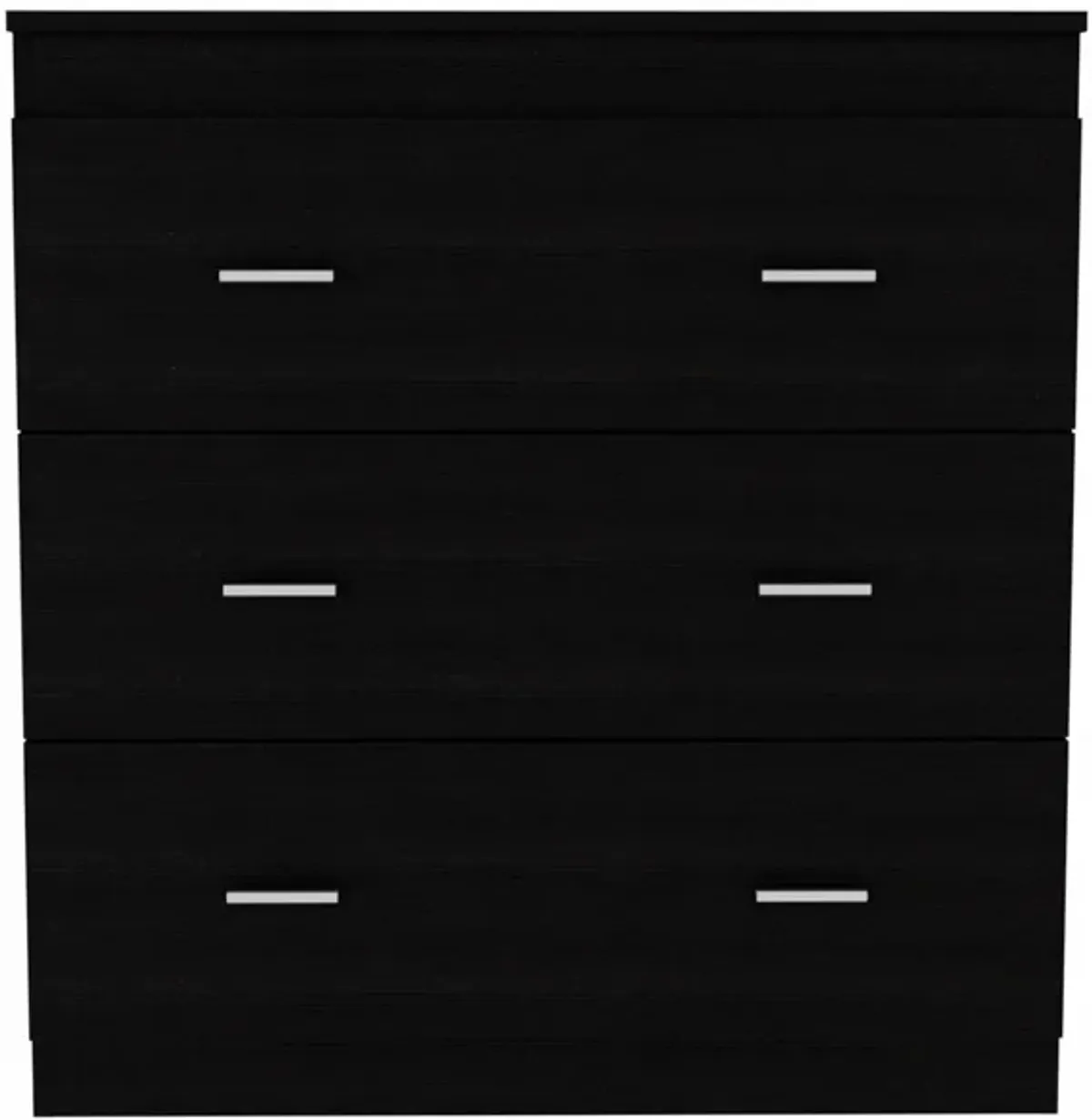 3 Drawer Dresser Wood - Black