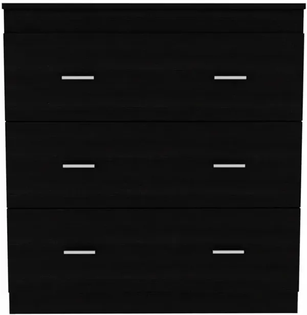 3 Drawer Dresser Wood - Black