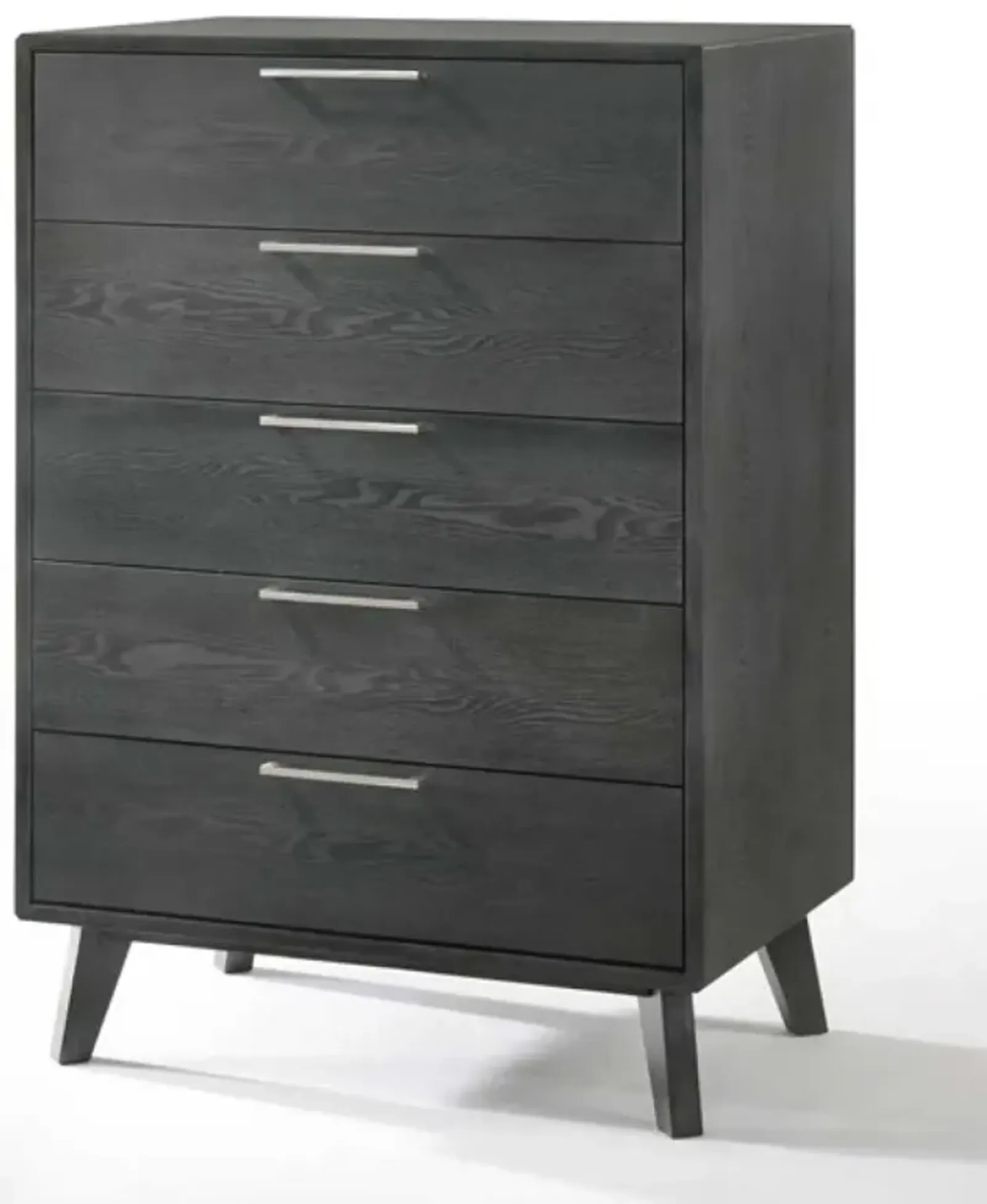 Solid Wood Five Drawer Chest - Gray Wash