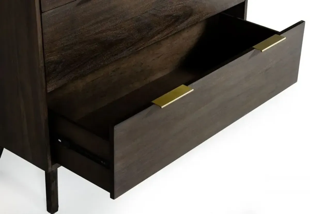 Five Drawer Dresser - Dark