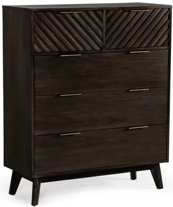 Five Drawer Dresser - Dark