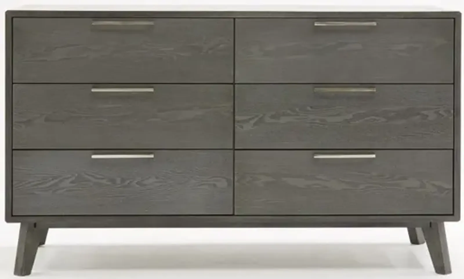 Solid Wood Six Drawer Double Dresser - Gray Wash