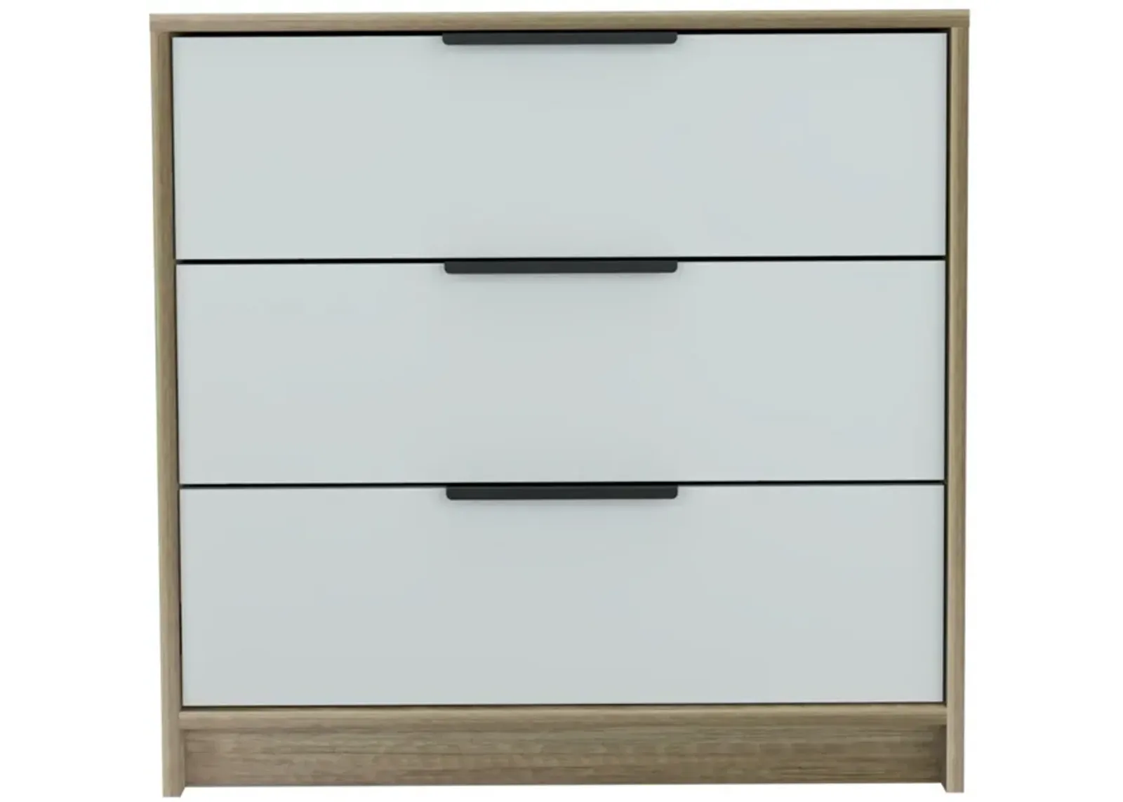 Three Drawer Dresser - Light Oak / White