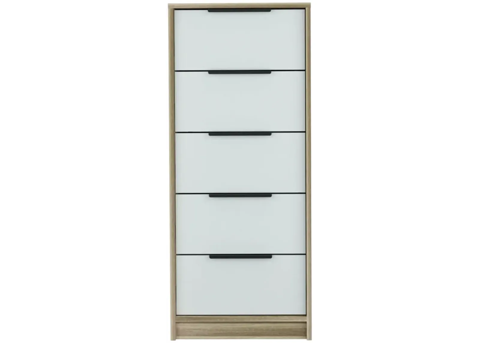 Five Drawer Chest - Brown / White