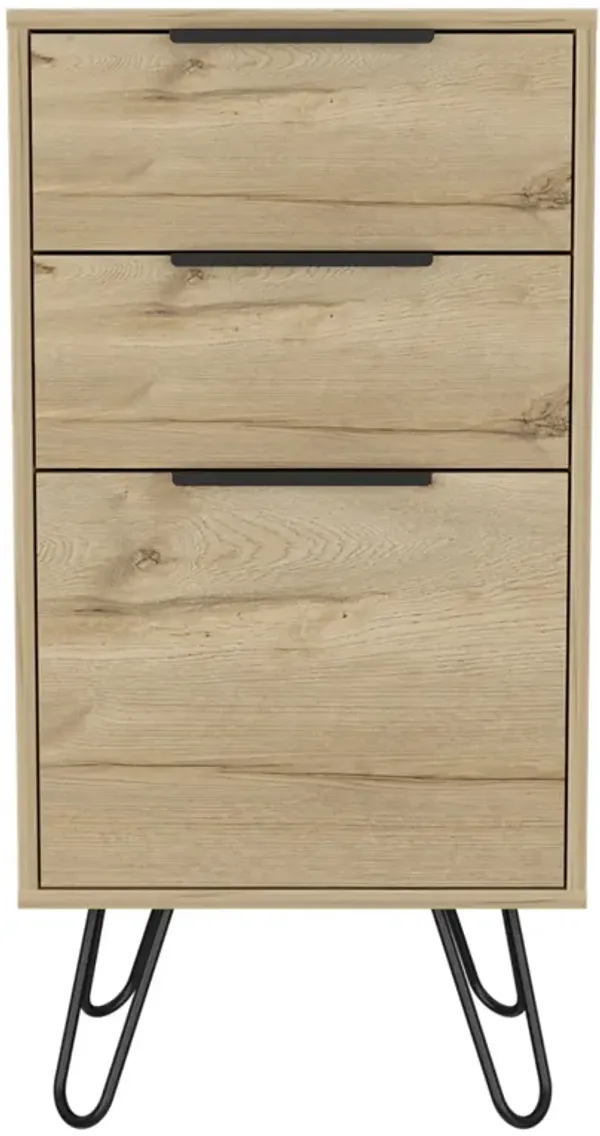 Three Drawer Chest - Brown / Black