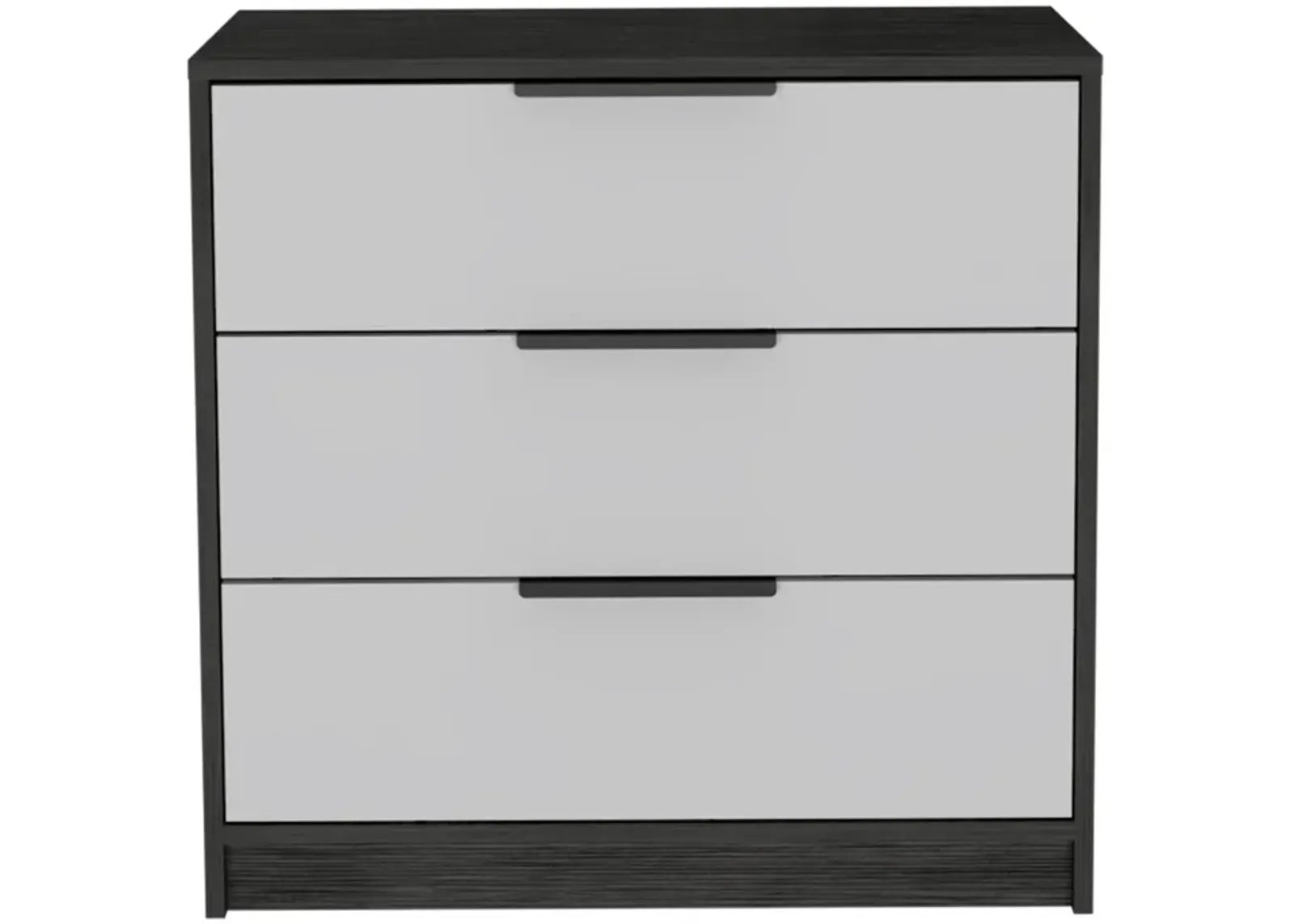 Smokey Three Drawer Dresser - White / Oak