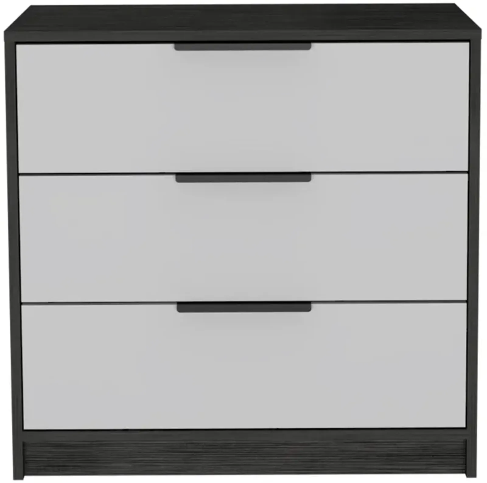 Smokey Three Drawer Dresser - White / Oak