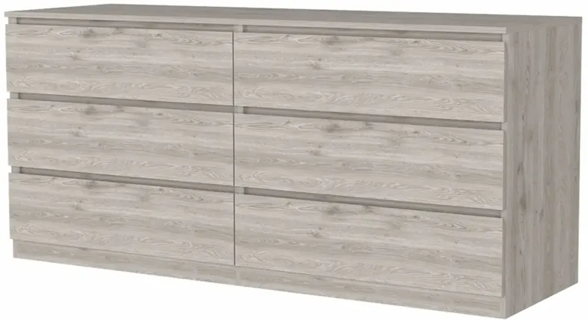 Four Drawer Double Dresser - Light Gray