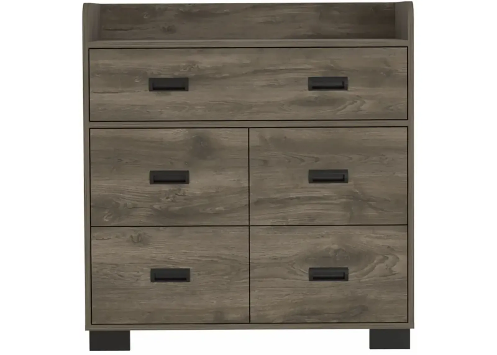 Five Drawer Dresser - Dark Brown