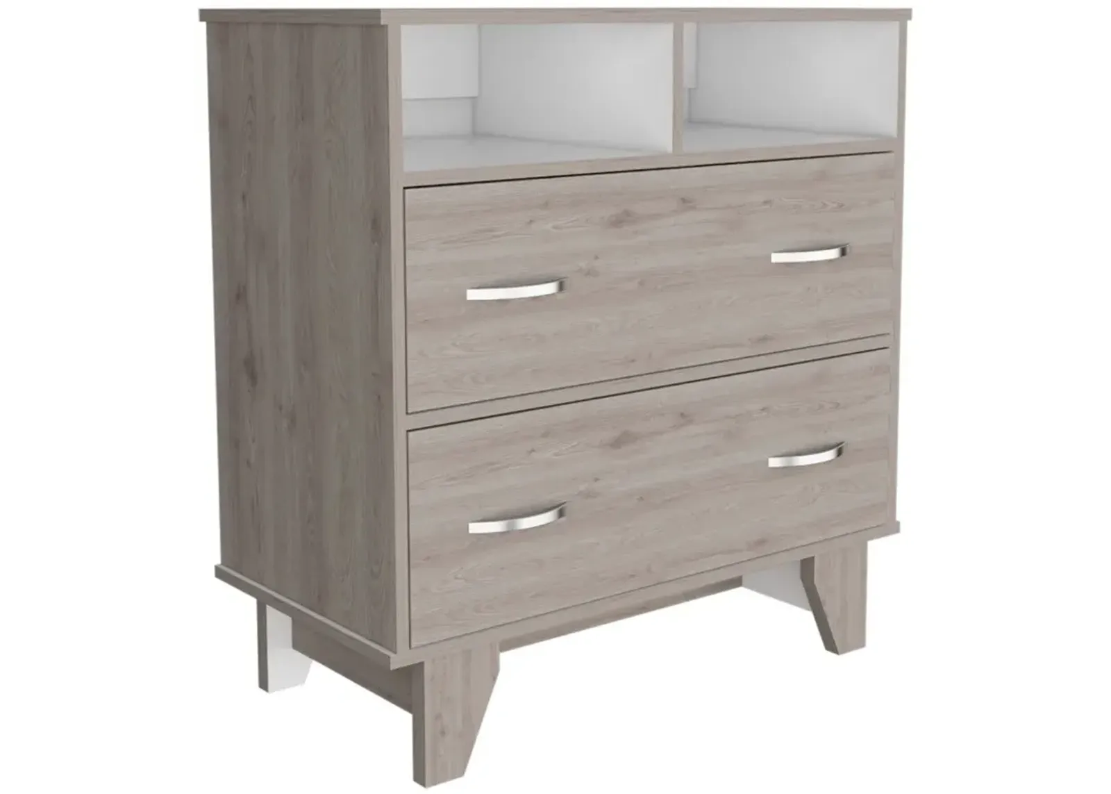 Two Drawer Dresser - Light Gray