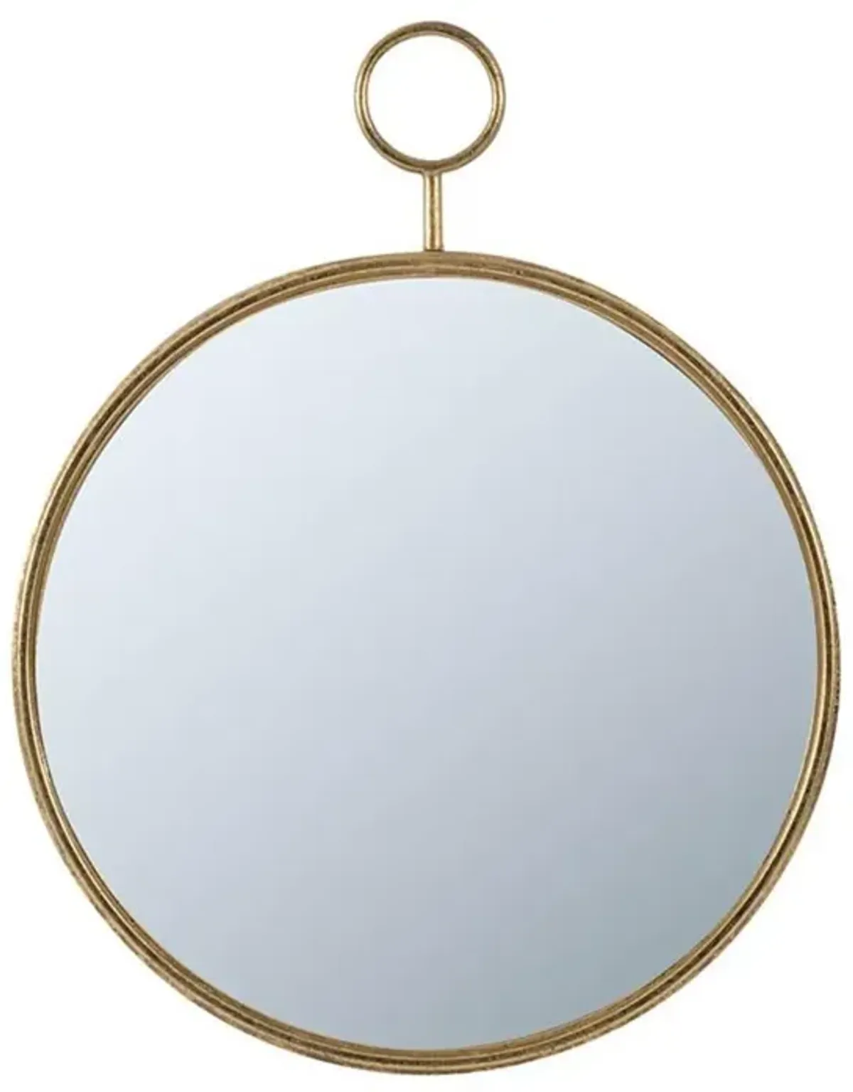 28" Round Framed Accent Mirror - Gold