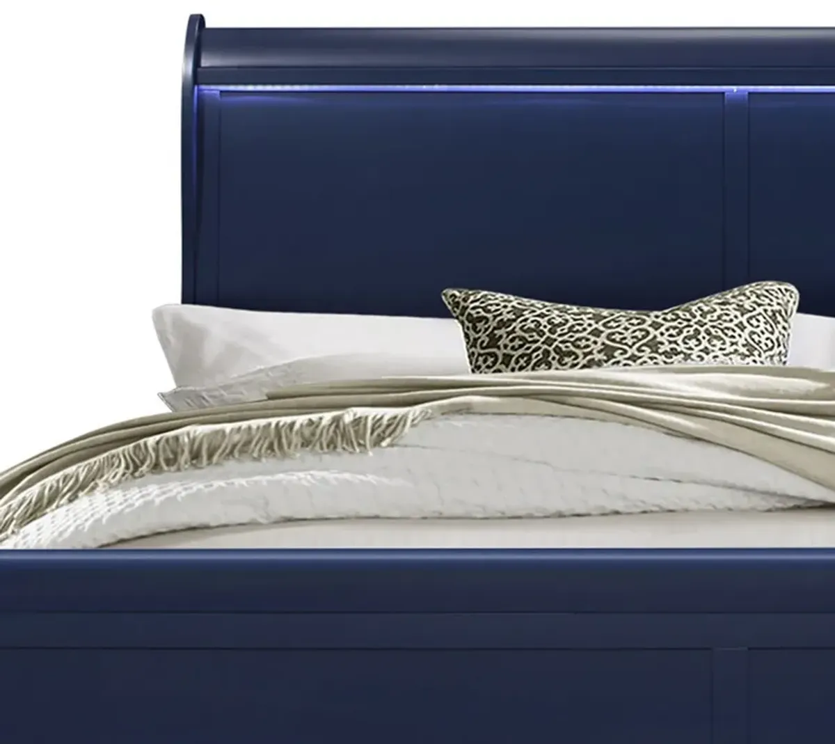 Full Upholstered Bed - Wood