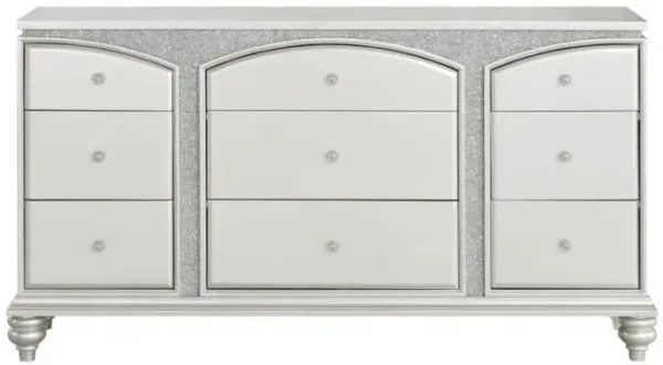 Nine Drawer Dresser - Platinum