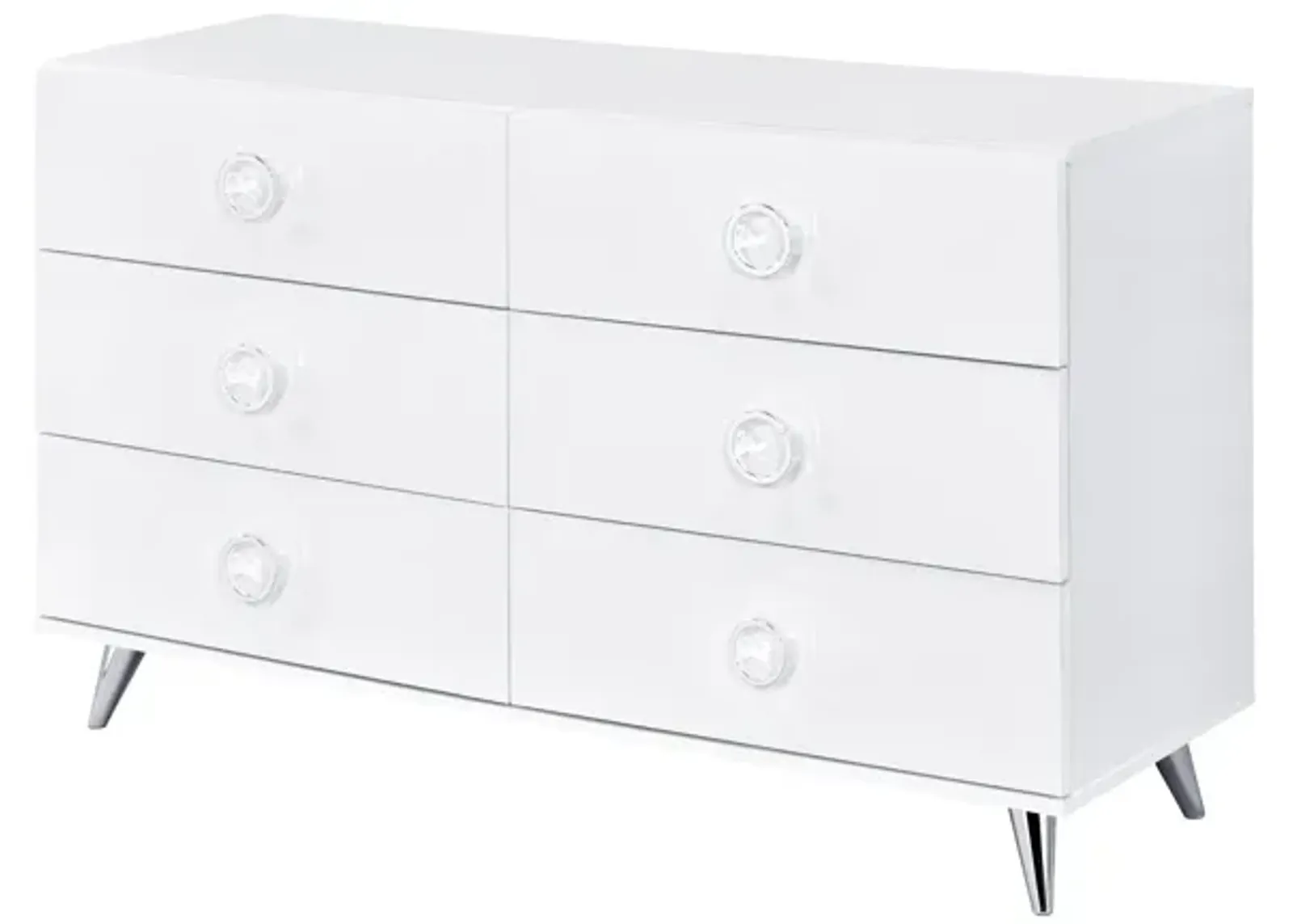 Double Dresser, 6 Drawer - White