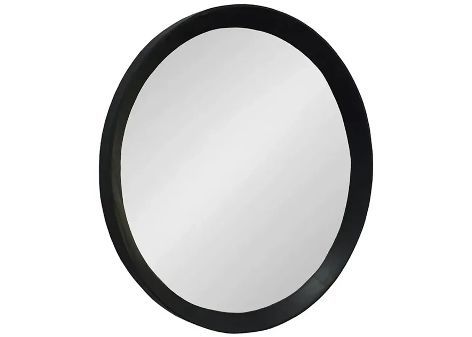 20" Round Framed Accent Mirror - Black