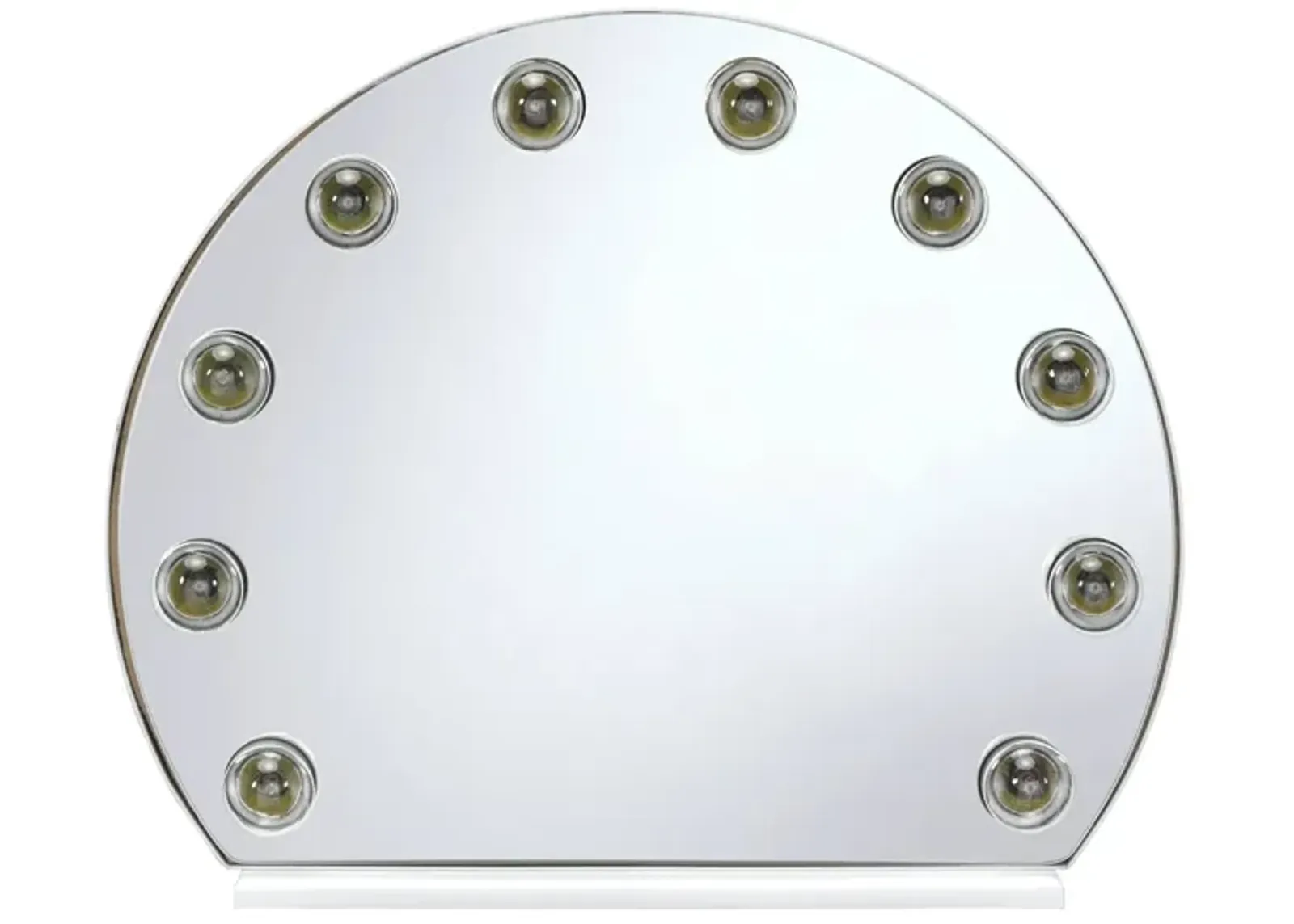 15" Round Accent Mirror - White