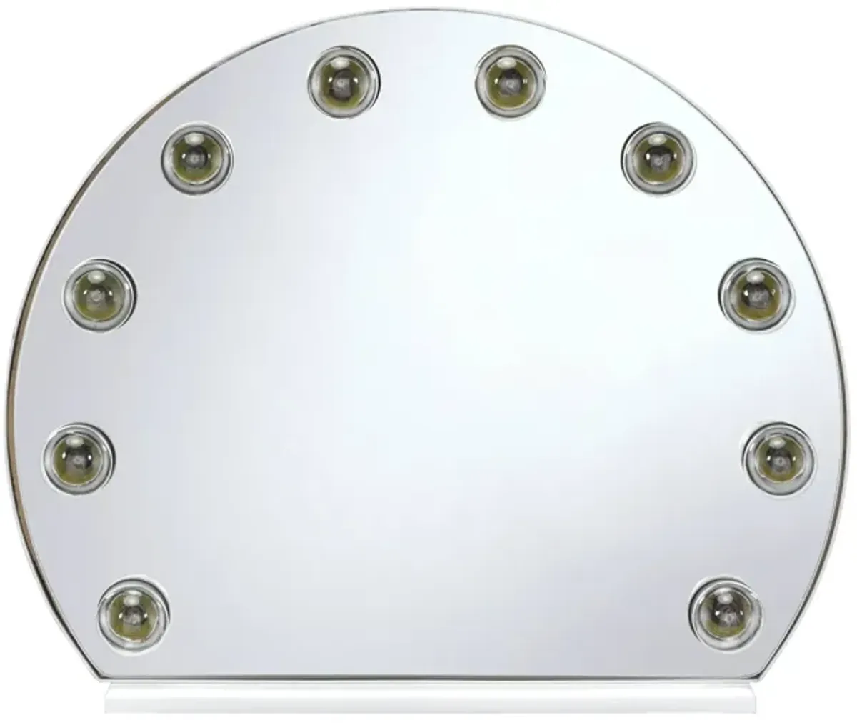 15" Round Accent Mirror - White