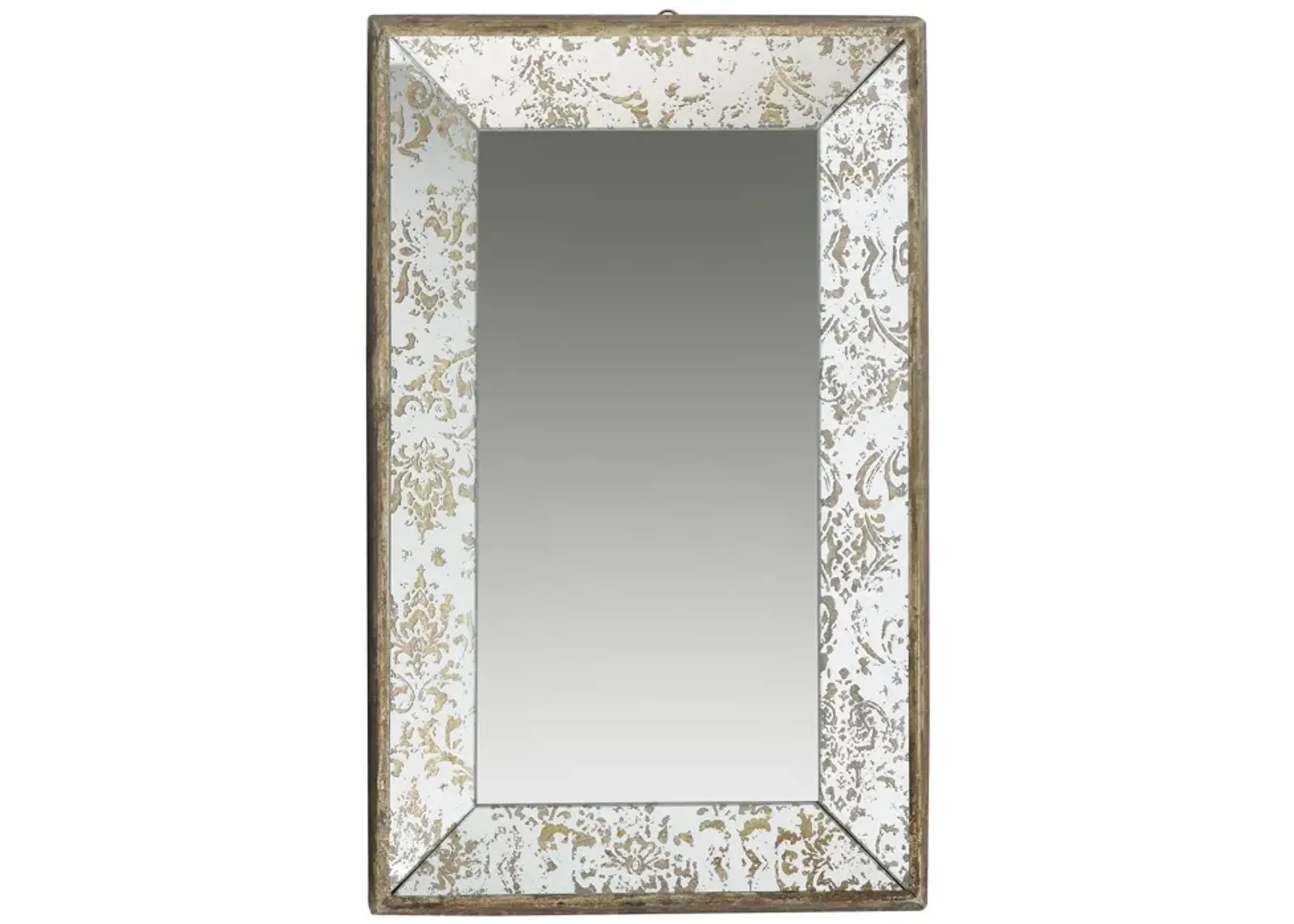 20" Glass Framed Accent Mirror - Silver