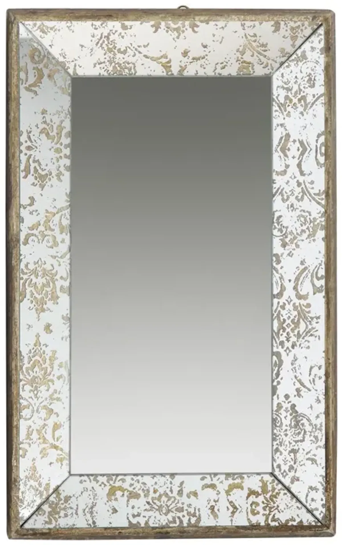 20" Glass Framed Accent Mirror - Silver