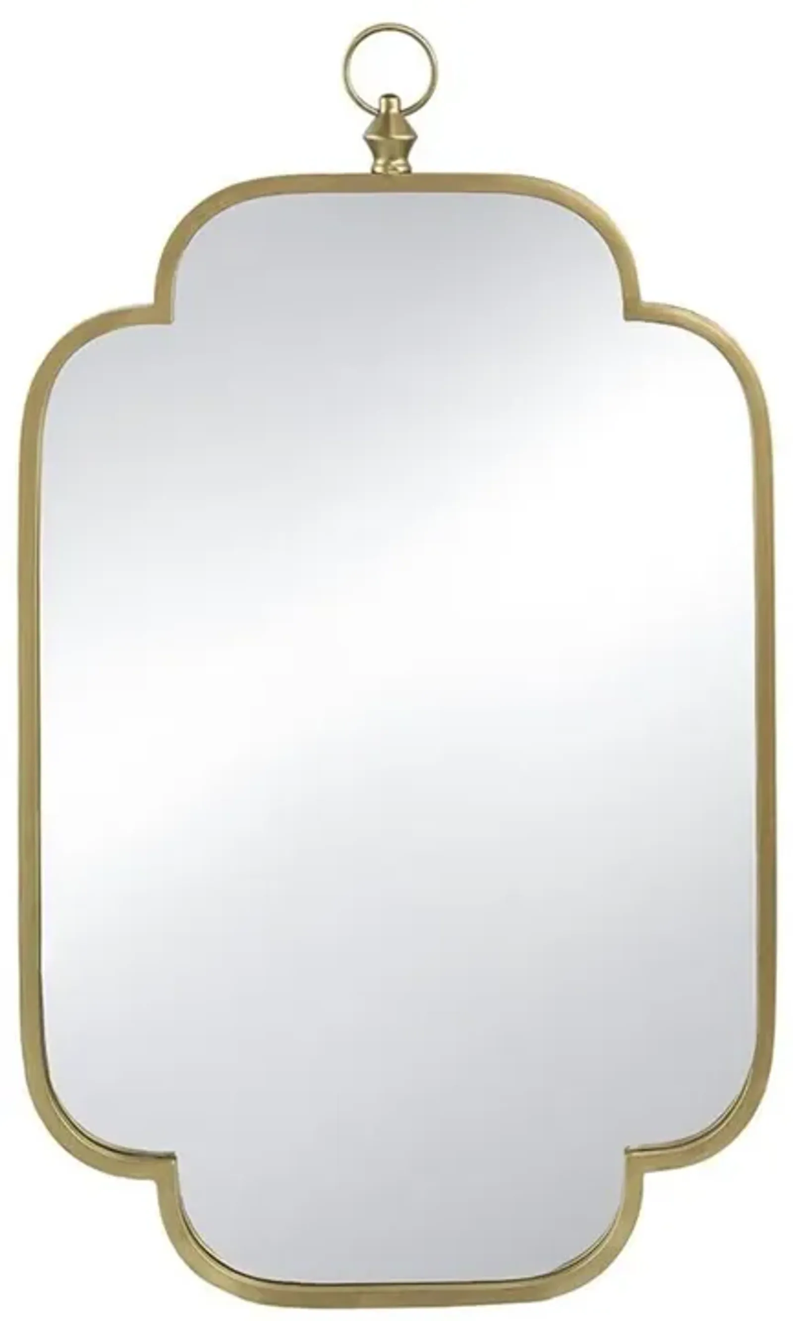 36" Abstract Framed Accent Mirror - Champagne