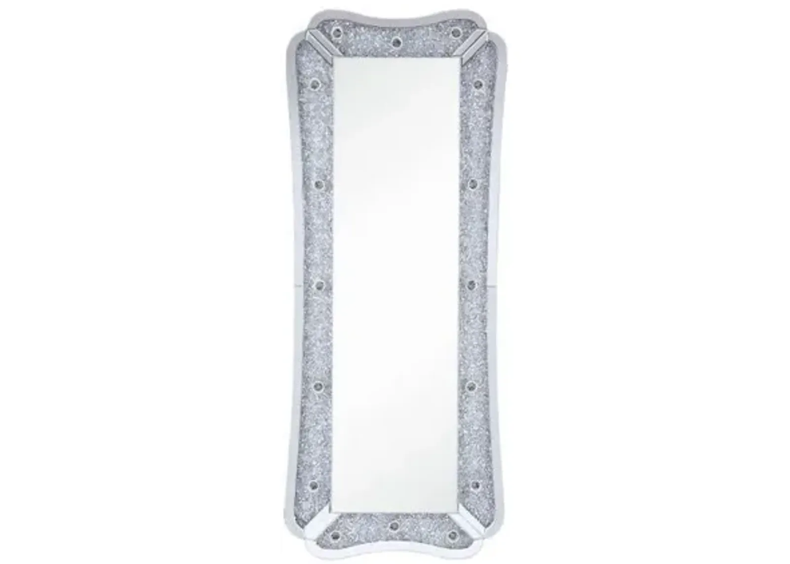 63" Faux Diamonds Lighted Accent Mirror - Mirrored