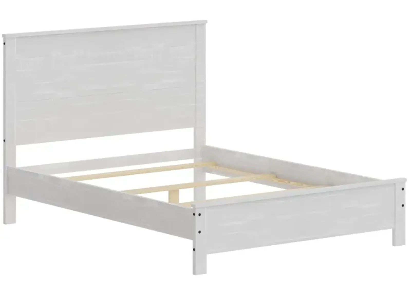 Solid Wood Queen Bed Frame - White