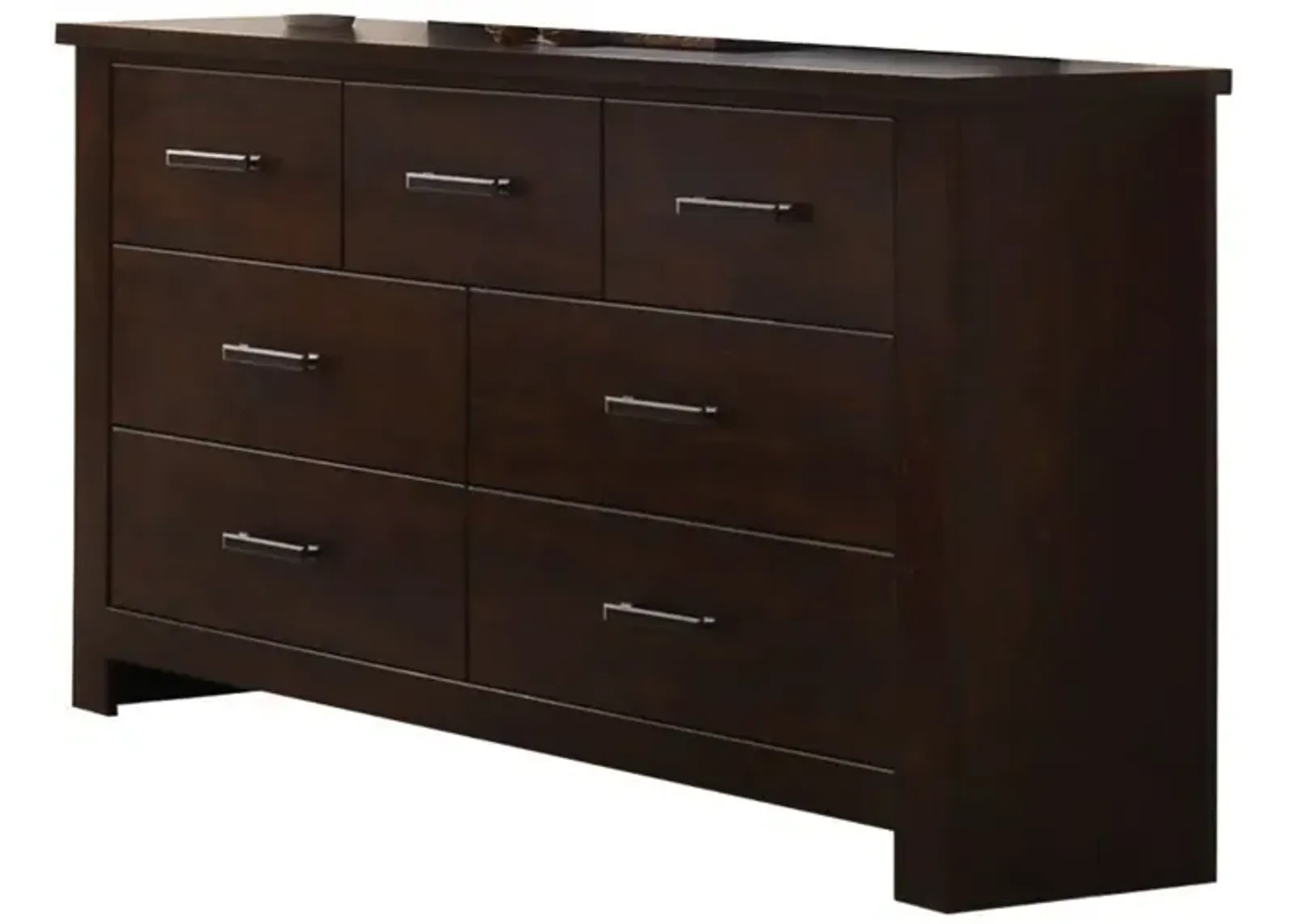 Seven Drawer Double Dresser - Mahogany