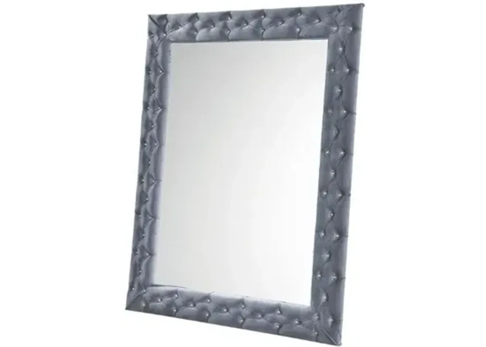 74" Velvet Accent Mirror - Gray