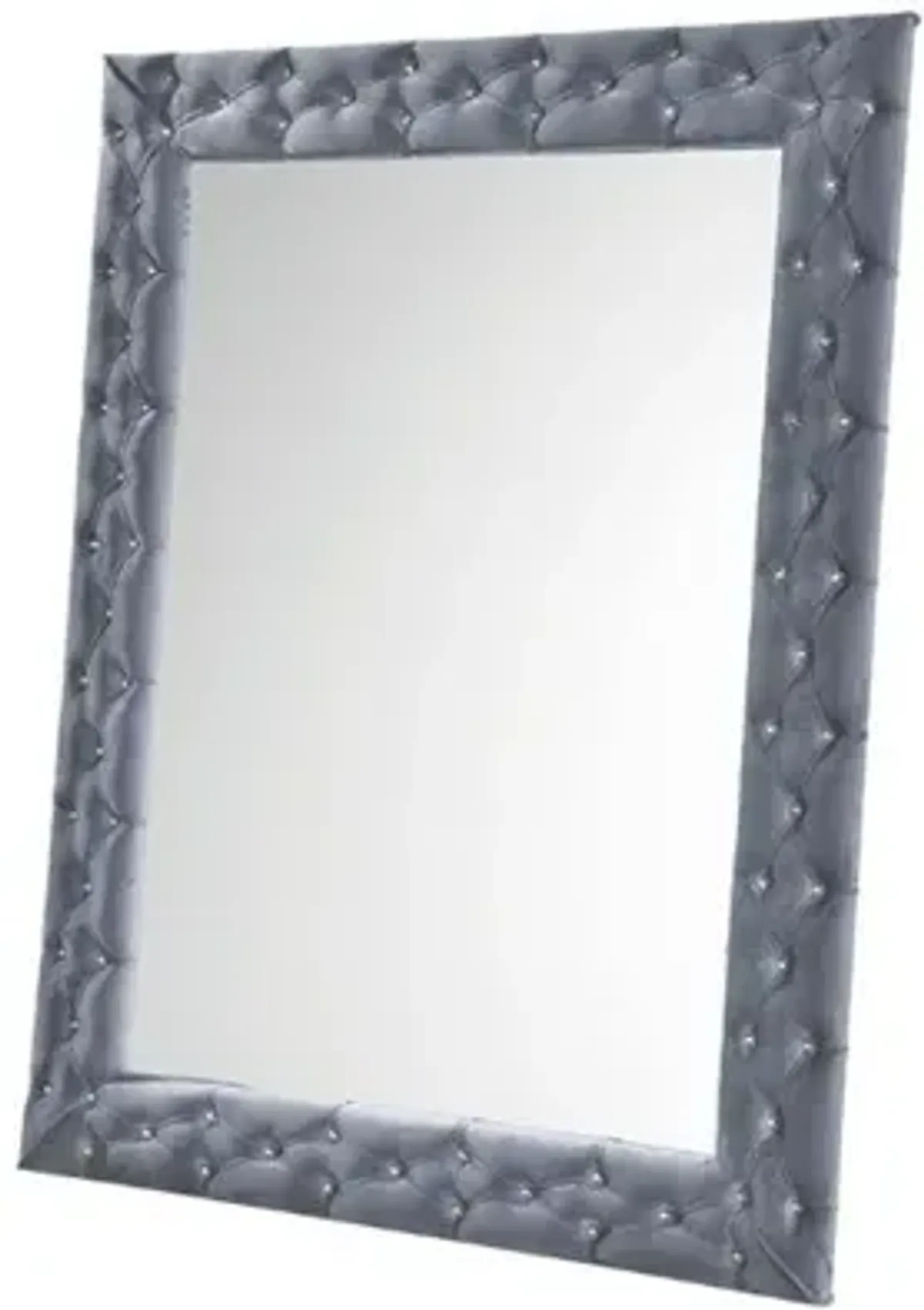 74" Velvet Accent Mirror - Gray