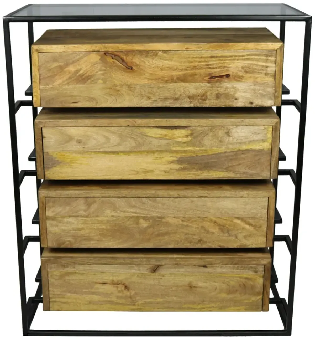 Wood 4 Drawer Chest - Natural